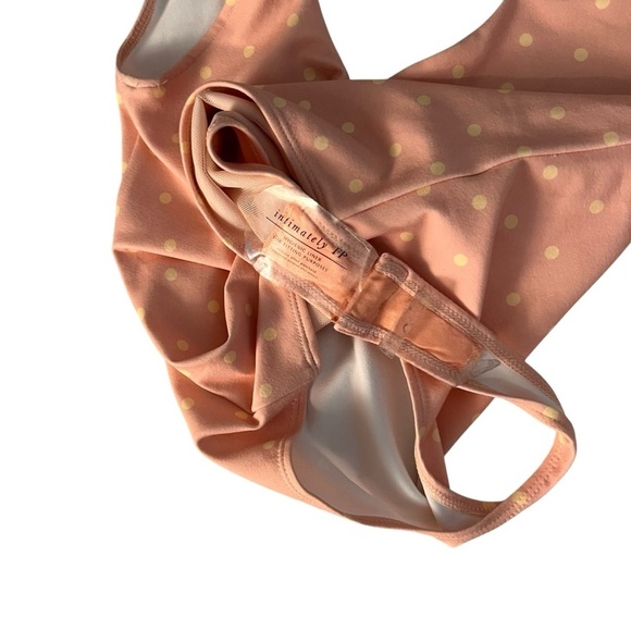 Intimately Free People Pink Polka Dot Keyhole Neck Bodysuit Size S - Picture 5 of 5